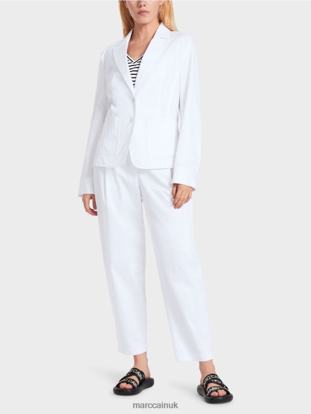 Figure hug "Rethink Together" blazer Marc Cain White Clothing BZZNX178