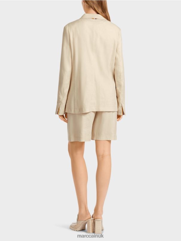 Figure-hugging blazer with linen Marc Cain Soft Linen Clothing BZZNX184