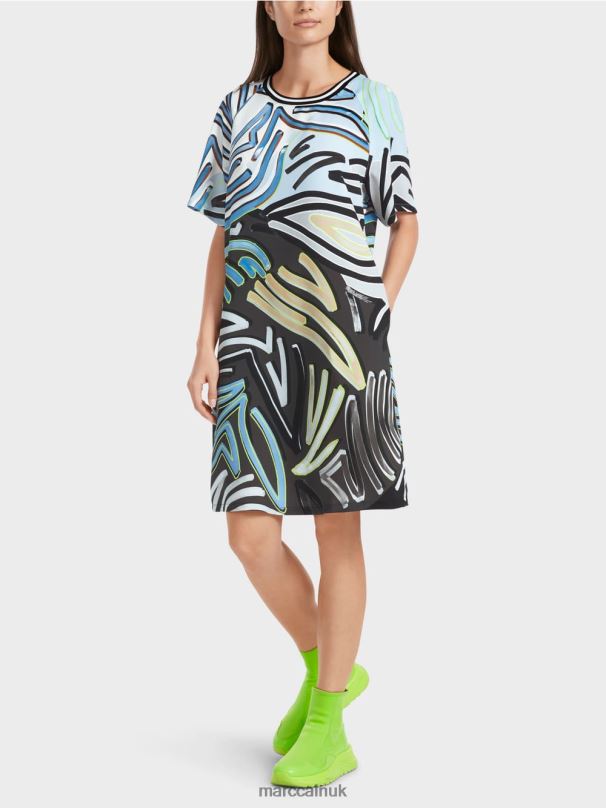 A-line raglan dress Marc Cain Soft Powder Blue Clothing BZZNX28