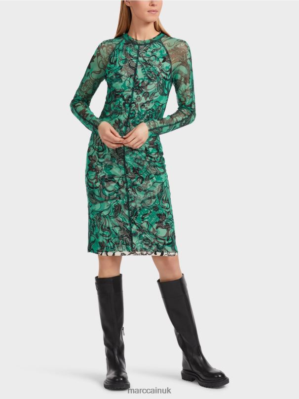 Body hugging elasticated tulle dress Marc Cain Enamel Clothing BZZNX4