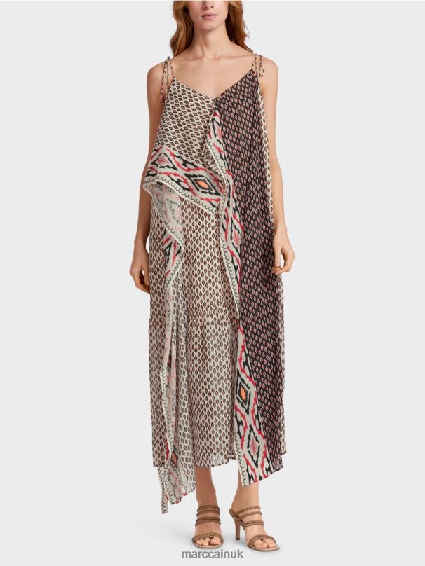 Boho-style dress Marc Cain Creme Clothing BZZNX61