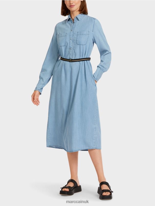 "Rethink Together" dress Marc Cain Baby Blue Clothing BZZNX102