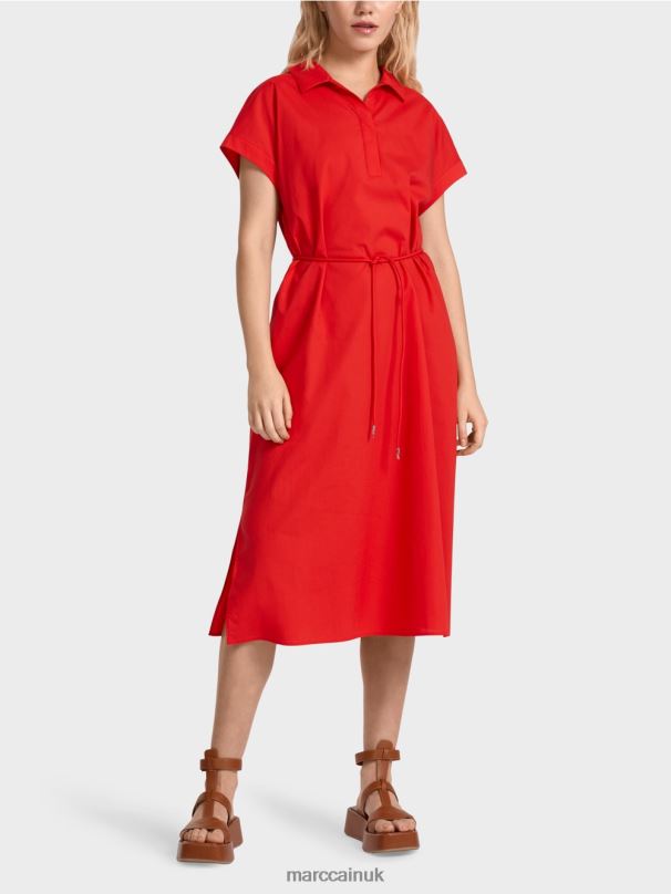 "Rethink Together" shirt dress Marc Cain Fire Red Clothing BZZNX67