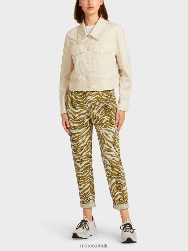 "Rethink Together" jacket Marc Cain Powder Cream Clothing BZZNX401