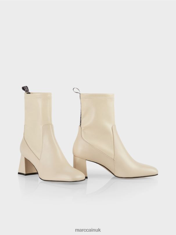 Ankle boots with Leo detail Marc Cain Dark Cream Footwear BZZNX1559