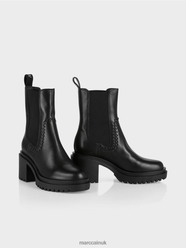 Chelsea ankle boots with block heel Marc Cain Black Footwear BZZNX1591