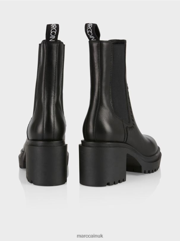Chelsea ankle boots with block heel Marc Cain Black Footwear BZZNX1591
