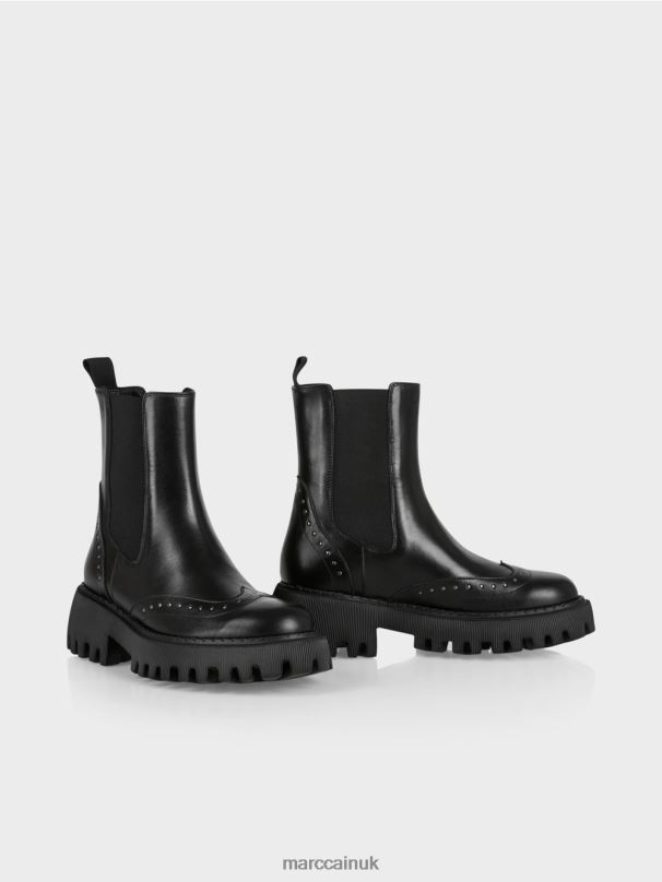 Chelsea boots with rivets Marc Cain Black Footwear BZZNX1582