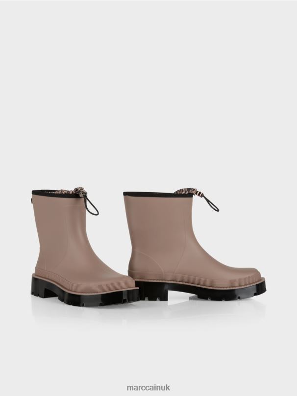 Rubber ankle boots with Leo lining Marc Cain Bright Toffee Footwear BZZNX1565