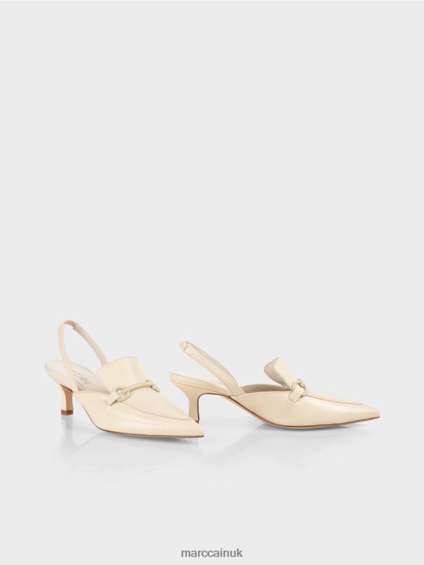 Elegant heels Marc Cain Creme Footwear BZZNX1645
