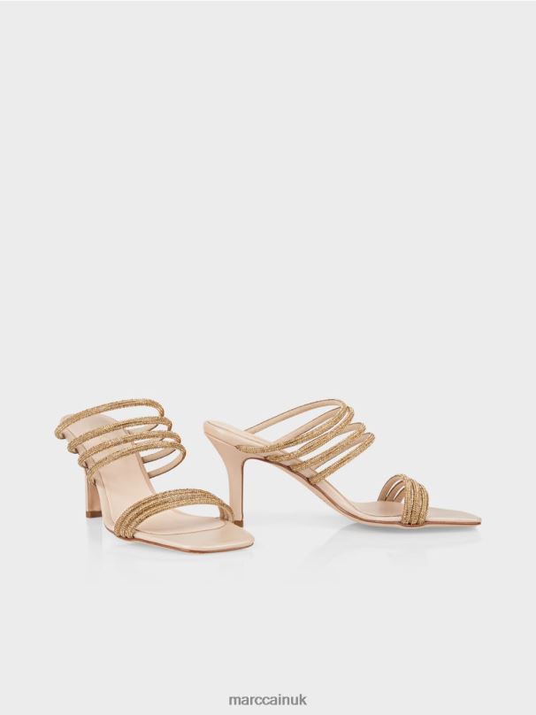 Elegant sandals with stiletto heels Marc Cain Panna Cotta Footwear BZZNX1612