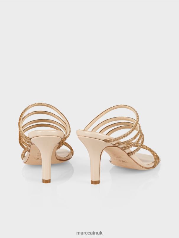 Elegant sandals with stiletto heels Marc Cain Panna Cotta Footwear BZZNX1612