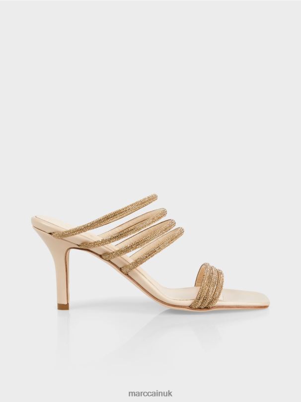 Elegant sandals with stiletto heels Marc Cain Panna Cotta Footwear BZZNX1612