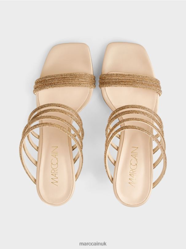 Elegant sandals with stiletto heels Marc Cain Panna Cotta Footwear BZZNX1612