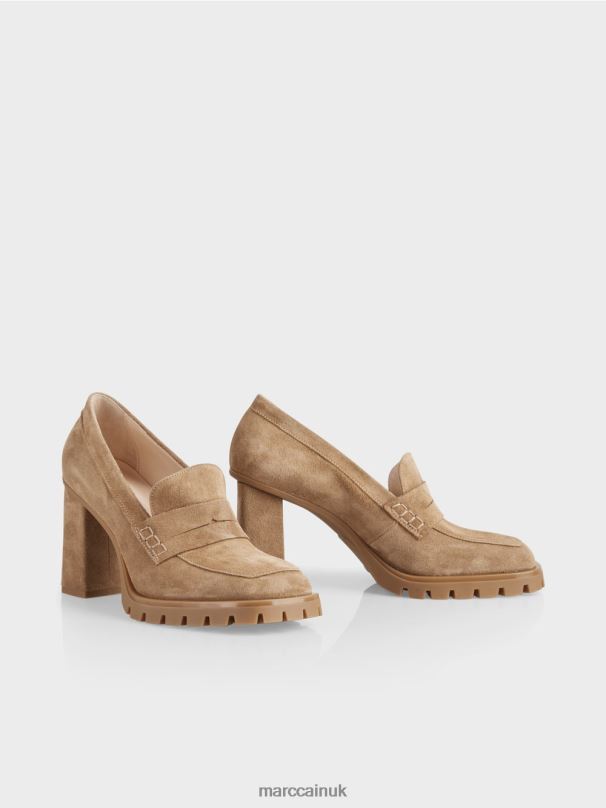 Pumps with block heel Marc Cain Bright Toffee Footwear BZZNX1567