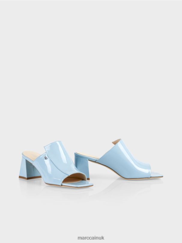 "Rethink Together" square sandals Marc Cain Atmospheric Blue Footwear BZZNX1632