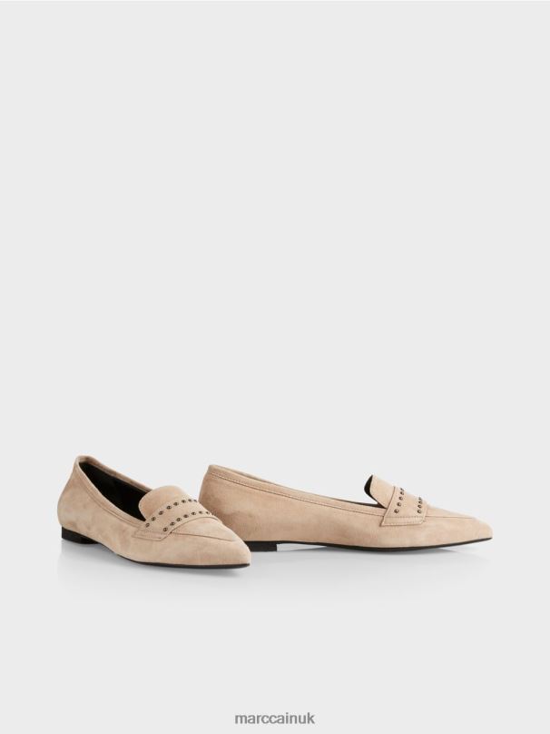 Ballerinas with rivets Marc Cain Bright Toffee Footwear BZZNX1566