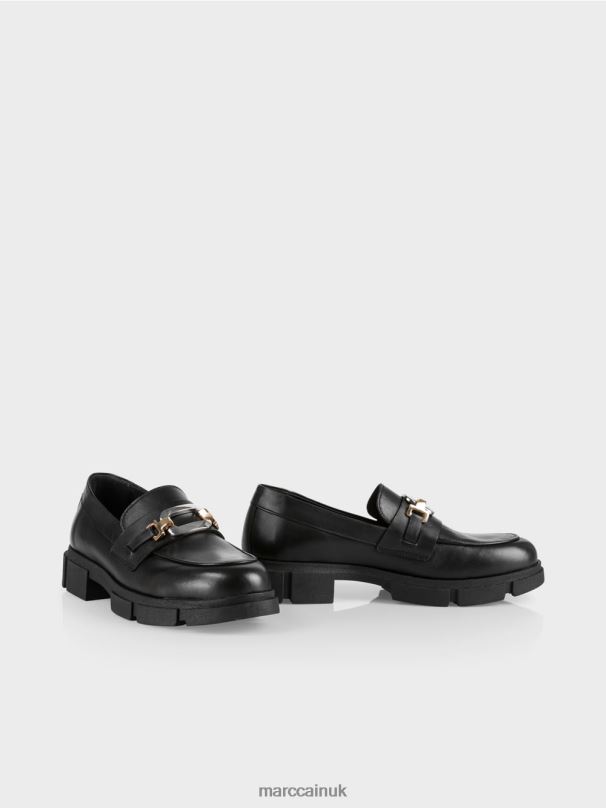 Loafers with decorative buckle Marc Cain Black Footwear BZZNX1584