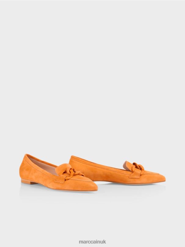 Slip-ons with decorative chain Marc Cain Clear Orange Footwear BZZNX1649