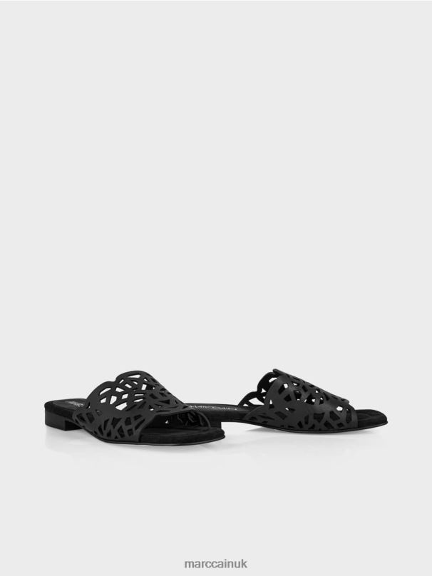 Airy sandals with cut-outs Marc Cain Black Footwear BZZNX1599