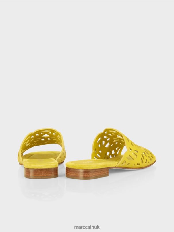 Airy sandals with cut-outs Marc Cain Lemon Green Footwear BZZNX1609