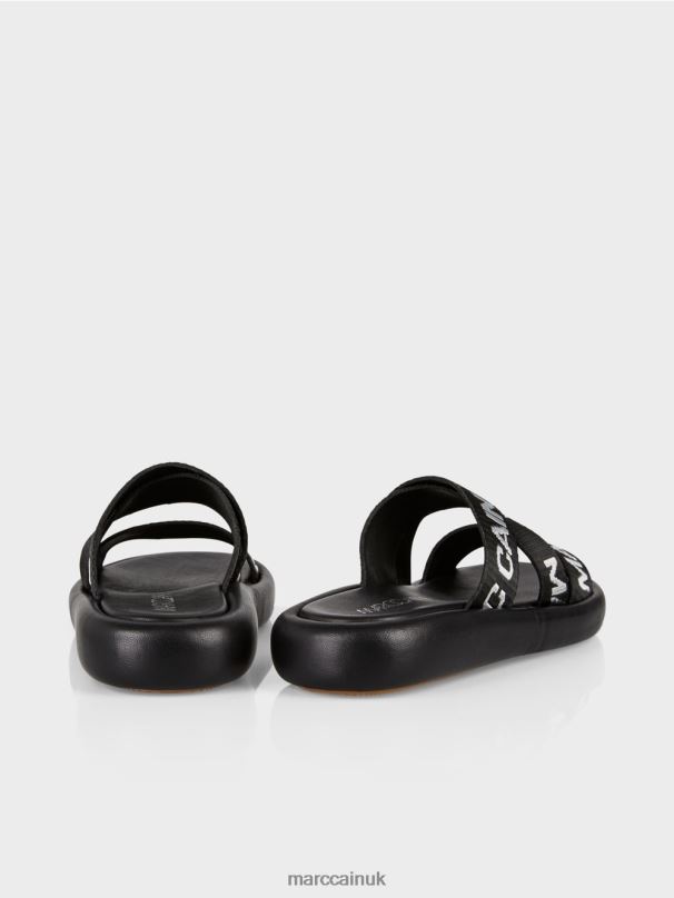 Contemporary sandals with MC lettering Marc Cain Black Footwear BZZNX1597