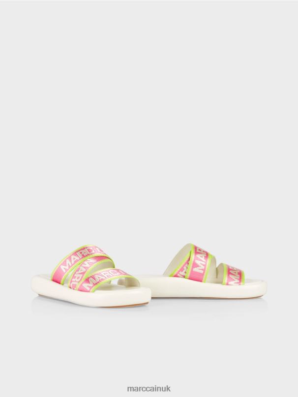 Contemporary sandals with MC lettering Marc Cain White Footwear BZZNX1603