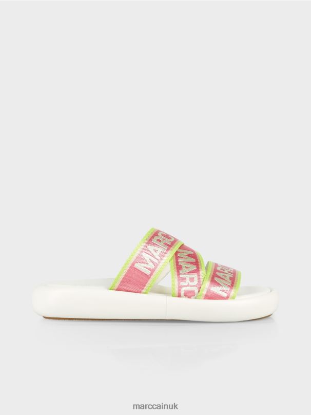 Contemporary sandals with MC lettering Marc Cain White Footwear BZZNX1603