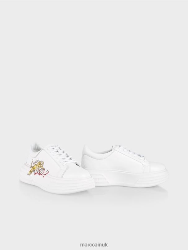 Cool platform sneakers Marc Cain White Footwear BZZNX1554